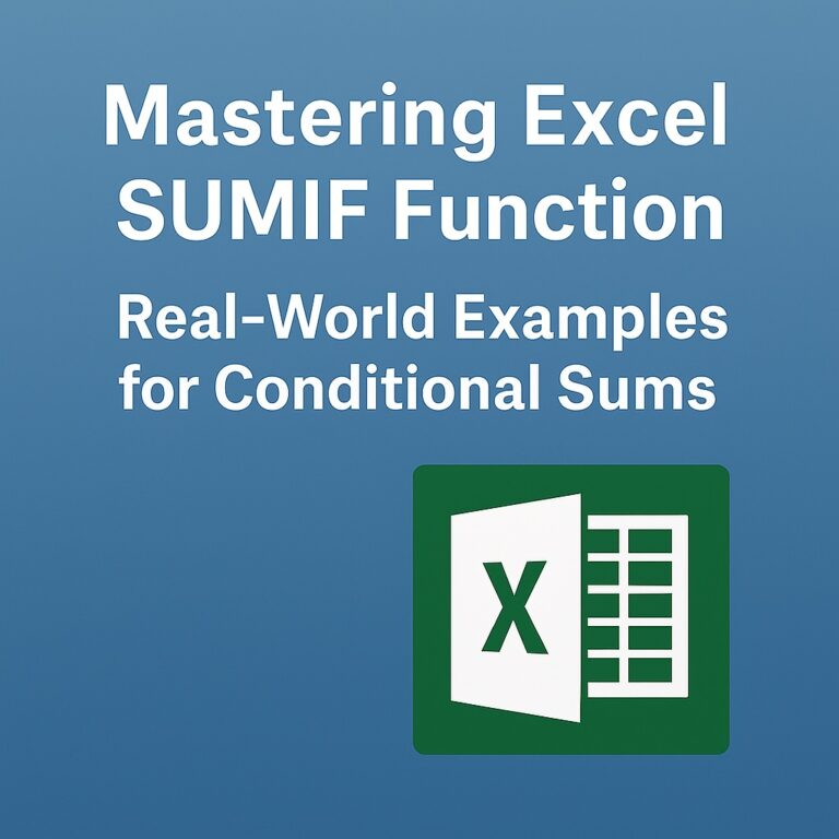 π Mastering Excel SUMIF Function: Complete Guide with Real-World Examples