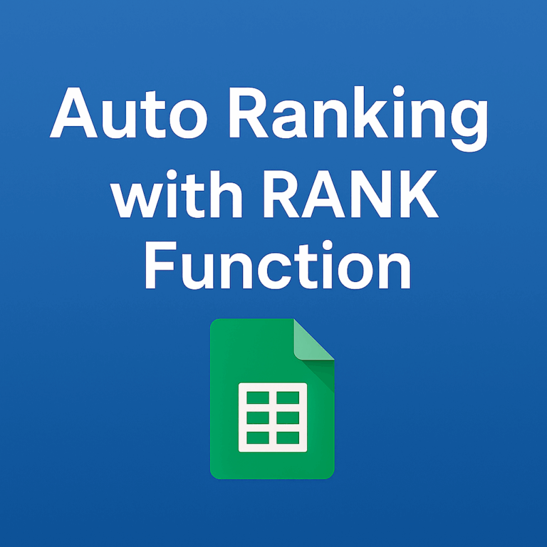 π Automatically Rank Values in Google Sheets: Mastering the RANK Function
