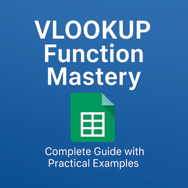 🔍 Mastering the VLOOKUP Function in Google Sheets: With Practical Examples