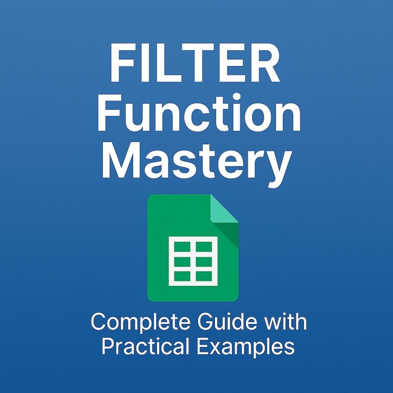 FILTER Function Mastery | A Practical Guide with Real-World Google Sheets Examples